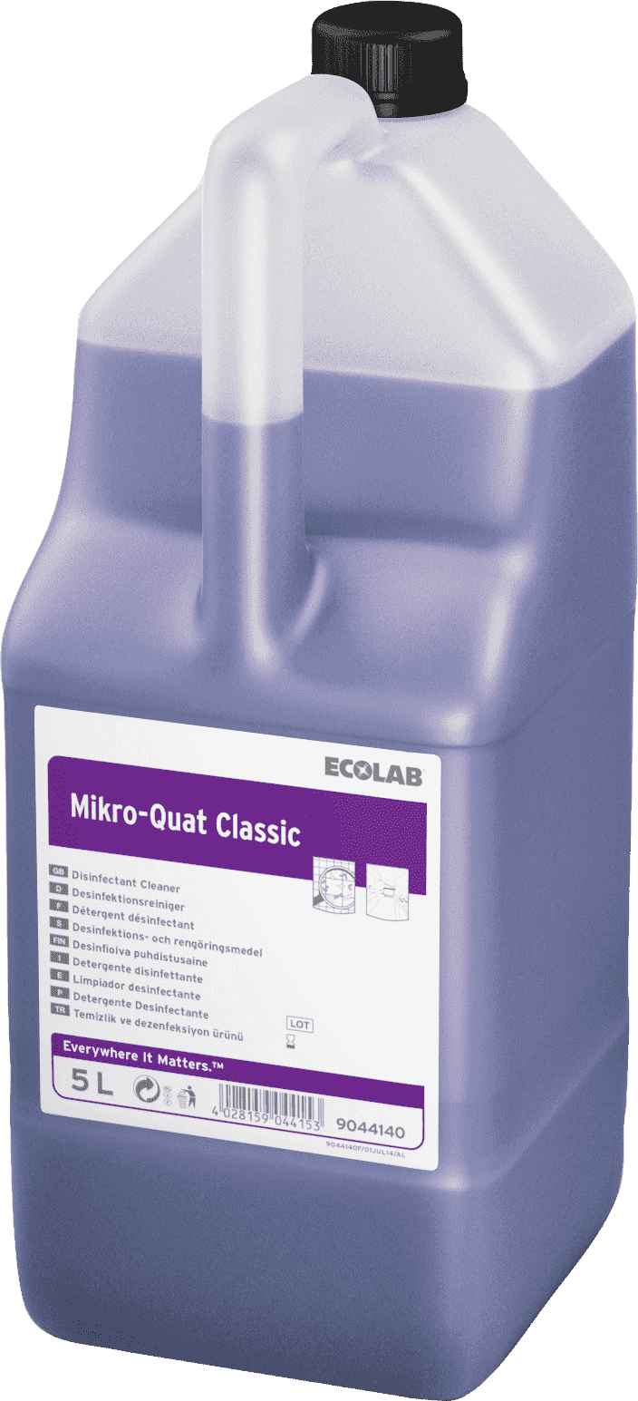 Профессиональное моющее и дезинфицирующее жидкое средство Ecolab Mikro-Quat Classic, Клингард 0