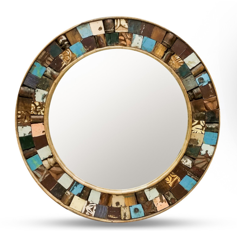 Круглое зеркало для бара из массива САРИКА 3, My Loft 0