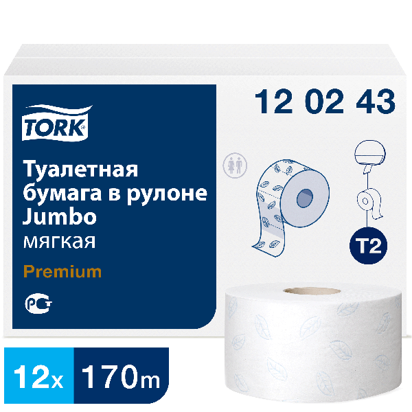 Tork Туалетная бумага 120243 в мини-рулонах мягкая 170 м, ФЛИТСЕРВИС Ко 0