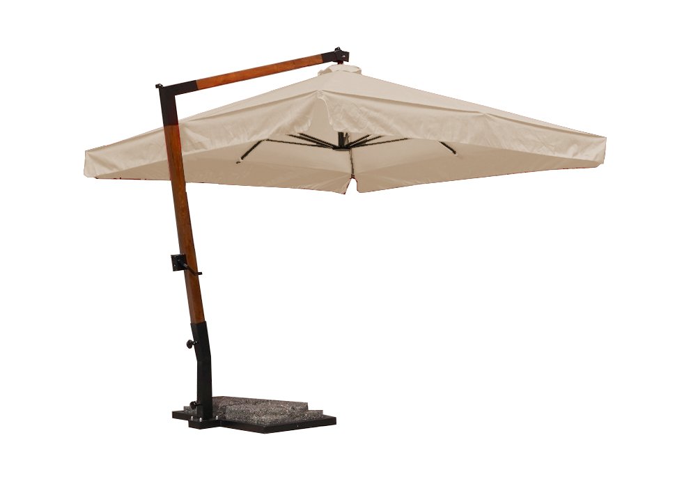 Зонт для кафе на деревянной боковой опоре 3х3м, Кеплид 0