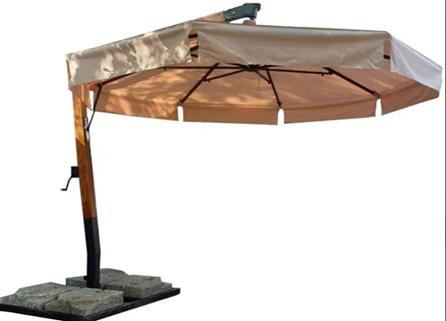 Зонт для кафе на деревянной боковой опоред 5м, Кеплид 0