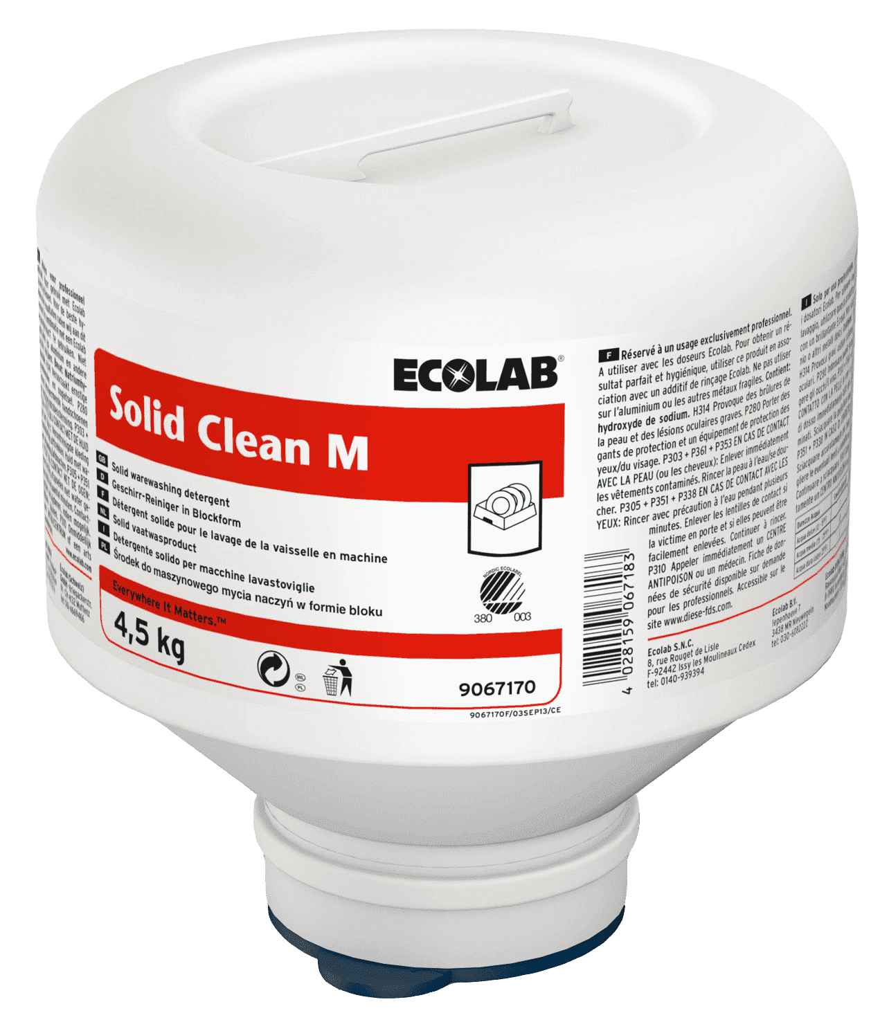 Ecolab Solid Clean M профессиональное моющее средство для посудомоечных машин, Клингард 0